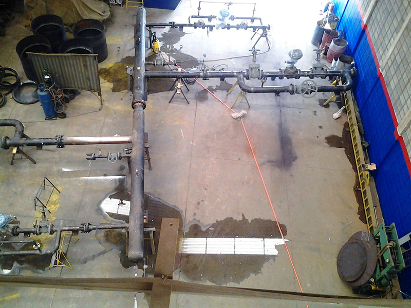 SKID DO FORNO
Peso: - 15 ton
Dimensões: 7550 x 5030 x 550
Normas: ASME VIII / ASME IX / AWS D1-1
Material: A-106 / A-105 / A-234 WPB
Ano de Fabricação: 2012